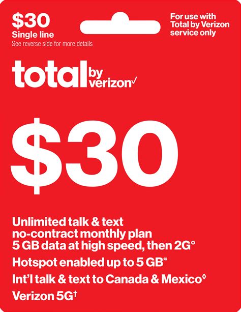 Total by Verizon  Unlimited Talk Text & Data Monthly 